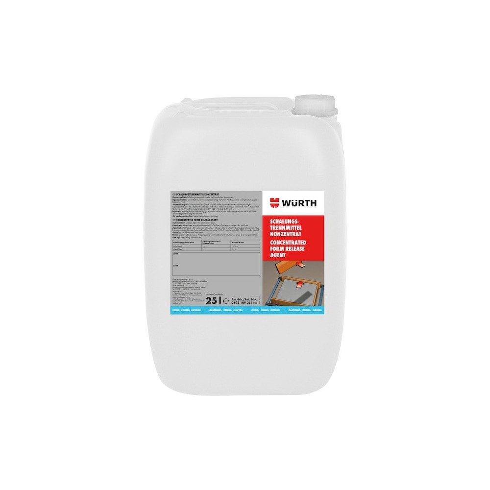 Würth  Ahşap kalıp için konsantre kalıp ayırıcı  25LT