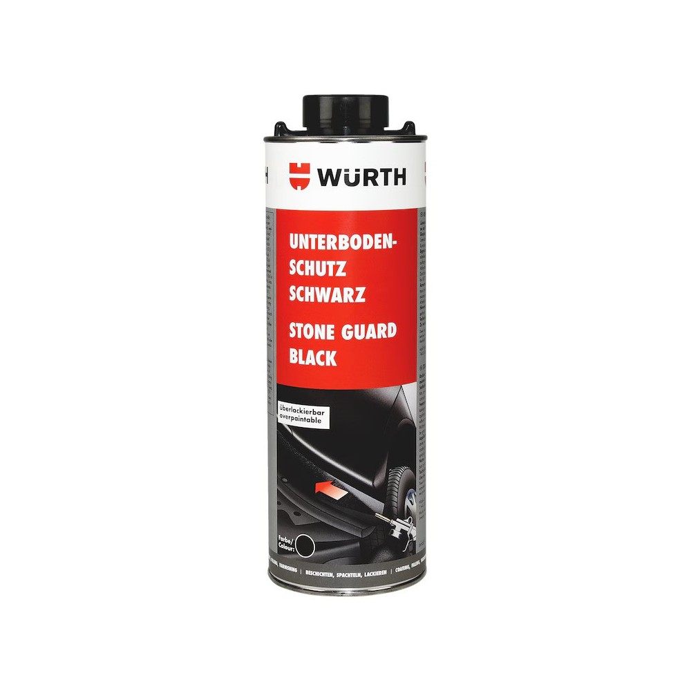 WÜRTH PÜTÜR ALT KORUMA BOYASI SİYAH 1LT   12 ADET 