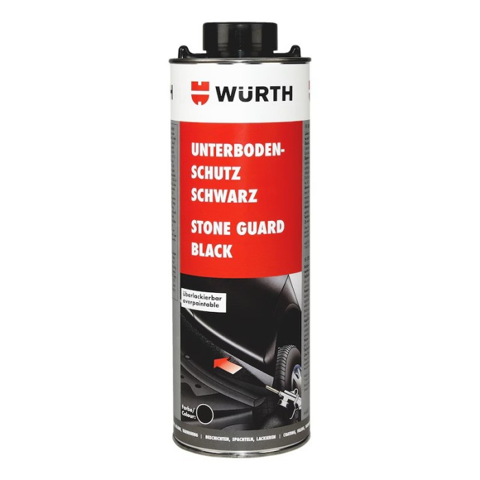 WÜRTH PÜTÜR ALT KORUMA BOYASI SİYAH 1LT   12 ADET 