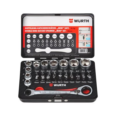 Würth Cırcırlı yıldız anahtar ürün gamı Mini