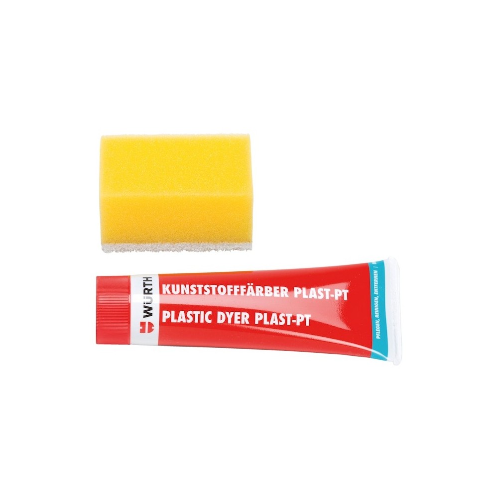 Würth PLASTİK BOYASI SÜNGERLİ SİYAH 75ML