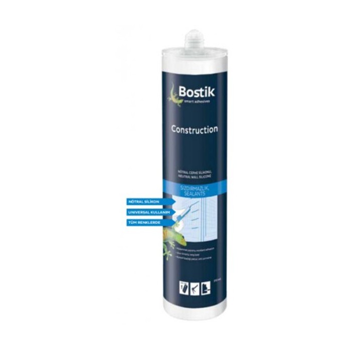 Bostik Construction Nötral Cephe Silikonu 310 ml kartuş 25 adet koli