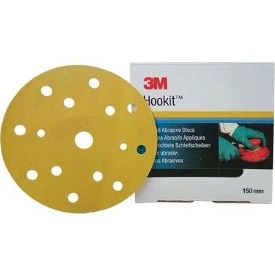 3m 50452 255P Hookit P360 Sarı Disk Zımpara 150MM  24 Adet