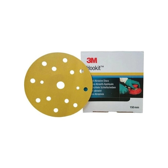 3m 50452 255P Hookit P360 Sarı Disk Zımpara 150MM  24 Adet